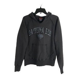 Daytona 500 Womens Sweat Shirt Adult Size XL Gray Hoodie 2005 Nascar Pockets